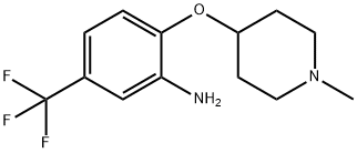 2-(1-methylpiperidin-4-yloxy)-5-(trifluoromethyl)benzenamine Struktur