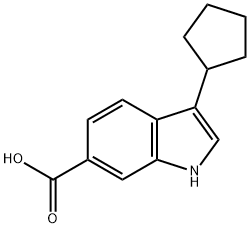 3-cyclopentylindole-6-carboxylic acid Struktur