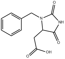 (3-benzyl-2,5-dioxoimidazolidin-4-yl)acetic acid Struktur