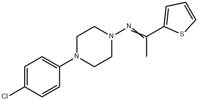 4-(4-chlorophenyl)-N-[1-(thiophen-2-yl)ethylidene]piperazin-1-amine Struktur