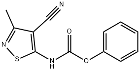 phenyl (4-cyano-3-methylisothiazol-5-yl)carbamate Struktur