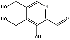 3-Hydroxy-4,5-bis(hydroxymethyl)picolinaldehyde Struktur