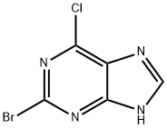 2-Bromo-6-chloro-9H-purine Struktur