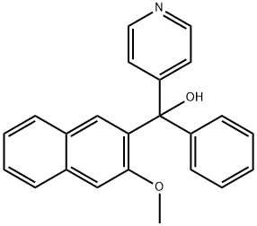 3-METHOXY-ALPHA-PHENYL-ALPHA-(4-PYRIDYL)-2-NAPHTHALENEMETHANOL Struktur