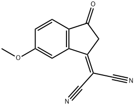 2-(6-methoxy-3-oxo-2,3-dihydro-1H-inden-1-ylidene)malononitrile Struktur