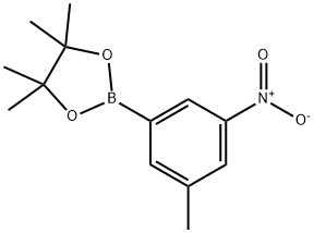 4,4,5,5-tetramethyl-2-(3-methyl-5-nitrophenyl)-1,3,2-dioxaborolane Struktur