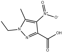 1-Ethyl-5-methyl-4-nitro-1H-pyrazole-3-carboxylic acid Struktur