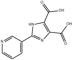 2-(3-pyridinyl)-1H-imidazole-4,5-dicarboxylic acid Struktur