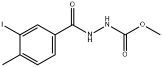 methyl 2-[(3-iodo-4-methylphenyl)carbonyl]hydrazinecarboxylate Struktur