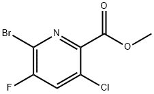 Methyl 6-bromo-3-chloro-5-fluoropicolinate Struktur