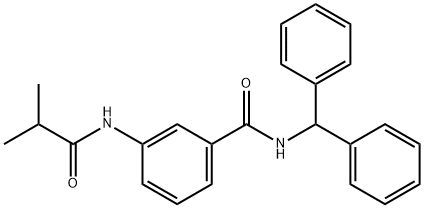 N-(diphenylmethyl)-3-[(2-methylpropanoyl)amino]benzamide Struktur