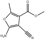 methyl 5-amino-4-cyano-2-methylfuran-3-carboxylate Struktur