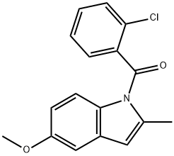 (2-Chlorophenyl)(5-methoxy-2-methyl-1H-indol-1-yl)methanone Struktur