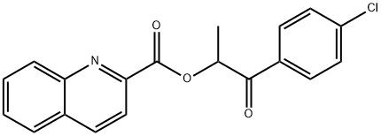 2-(4-chlorophenyl)-1-methyl-2-oxoethyl 2-quinolinecarboxylate Struktur