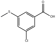 3-Chloro-5-(methylthio)benzoic acid Struktur