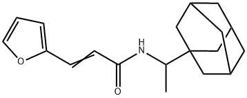 (2E)-3-(furan-2-yl)-N-{1-[(3s,5s,7s)-tricyclo[3.3.1.1~3,7~]dec-1-yl]ethyl}prop-2-enamide Struktur