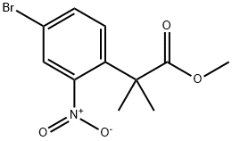 methyl 2-(4-bromo-2-nitrophenyl)-2-methylpropanoate Struktur