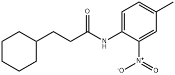 3-cyclohexyl-N-(4-methyl-2-nitrophenyl)propanamide Struktur