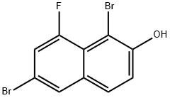 1,6-dibromo-8-fluoro-2-naphthol Struktur