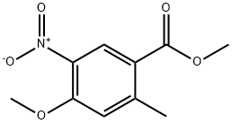 4-Methoxy-2-methyl-5-nitro-benzoic acid methyl ester Struktur