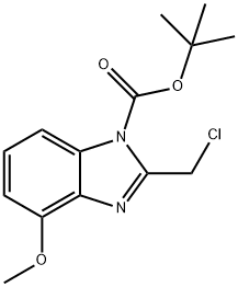 tert-Butyl 2-(chloromethyl)-4-methoxy-1H-benzo[d]imidazole-1-carboxylate Struktur