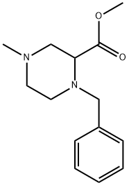 1-Benzyl-4-methyl piperazine-2-Carboxylic acid methyl ester Struktur