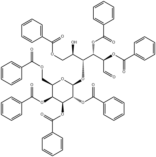 4-O-(2,3,4,6-Tetra-O-benzoyl-beta-D-galactopyranosyl)-D-glucose 2,3,6-tribenzoate Struktur