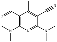 2,6-Bis(dimethylamino)-5-formyl-4-methylnicotinonitrile Struktur