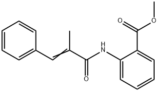 methyl 2-{[(2E)-2-methyl-3-phenylprop-2-enoyl]amino}benzoate Struktur