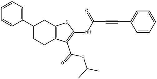 isopropyl 6-phenyl-2-(3-phenylpropiolamido)-4,5,6,7-tetrahydrobenzo[b]thiophene-3-carboxylate Struktur