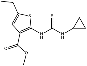 methyl 2-(3-cyclopropylthioureido)-5-ethylthiophene-3-carboxylate Structure