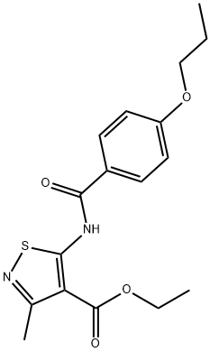 ethyl 3-methyl-5-(4-propoxybenzamido)isothiazole-4-carboxylate Struktur