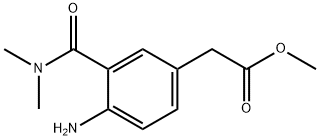 Methyl 2-(4-amino-3-(dimethylcarbamoyl)phenyl)acetate Struktur