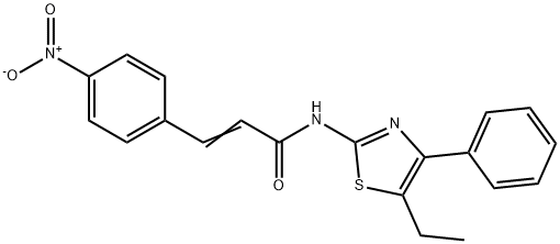 (2E)-N-(5-ethyl-4-phenyl-1,3-thiazol-2-yl)-3-(4-nitrophenyl)prop-2-enamide Struktur