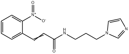 (2E)-N-[3-(1H-imidazol-1-yl)propyl]-3-(2-nitrophenyl)prop-2-enamide Struktur