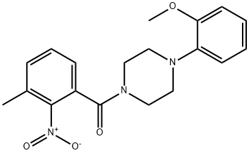 [4-(2-methoxyphenyl)piperazin-1-yl](3-methyl-2-nitrophenyl)methanone Struktur