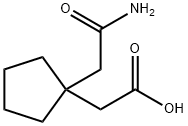 1-(2-amino-2-oxoethyl)cyclopentaneacetic acid Struktur