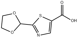 2-(1,3-dioxolan-2-yl)-5-thiazolecarboxylic acid Struktur