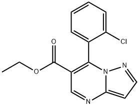 Ethyl 7-(2-chlorophenyl)pyrazolo[1,5-a]pyrimidine-6-carboxylate Struktur