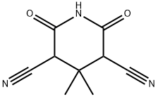 4,4-DIMETHYL-2,6-DIOXOPIPERIDINE-3,5-DICARBONITRILE, 61193-04-2, 結(jié)構(gòu)式