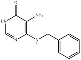 5-Amino-6-(benzylamino)pyrimidin-4(3H)-one Struktur