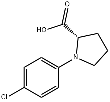 (S)-1-(4-chlorophenyl)pyrrolidine-2-carboxylic acid Struktur