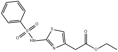 ethyl 2-(2-(phenylsulfonamido)thiazol-4-yl)acetate Struktur