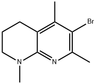 6-Bromo-1,5,7-trimethyl-1,2,3,4-tetrahydro-1,8-naphthyridine Struktur