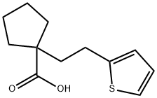 1-(2-(Thiophen-2-yl)ethyl)cyclopentanecarboxylic acid Struktur