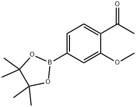 1-[2-methoxy-4-(4,4,5,5-tetramethyl-1,3,2-dioxaborolan-2-yl)phenyl]ethanone Struktur