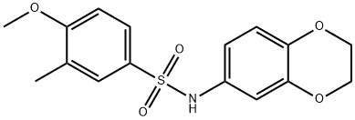 N-(2,3-dihydro-1,4-benzodioxin-6-yl)-4-methoxy-3-methylbenzenesulfonamide Struktur