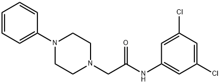 N-(3,5-dichlorophenyl)-2-(4-phenylpiperazin-1-yl)acetamide Struktur