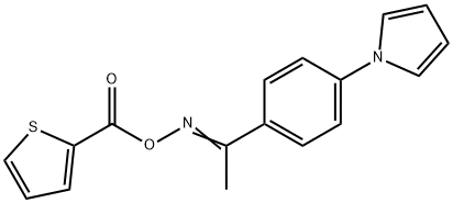 (Z)-1-(4-(1H-pyrrol-1-yl)phenyl)ethanone O-thiophene-2-carbonyl oxime Struktur