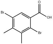 2,5-Dibromo-3,4-dimethylbenzoic acid Struktur